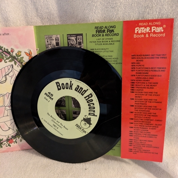 Peter Pan Beauty and the Beast Book & Record - Picture 6 of 8
